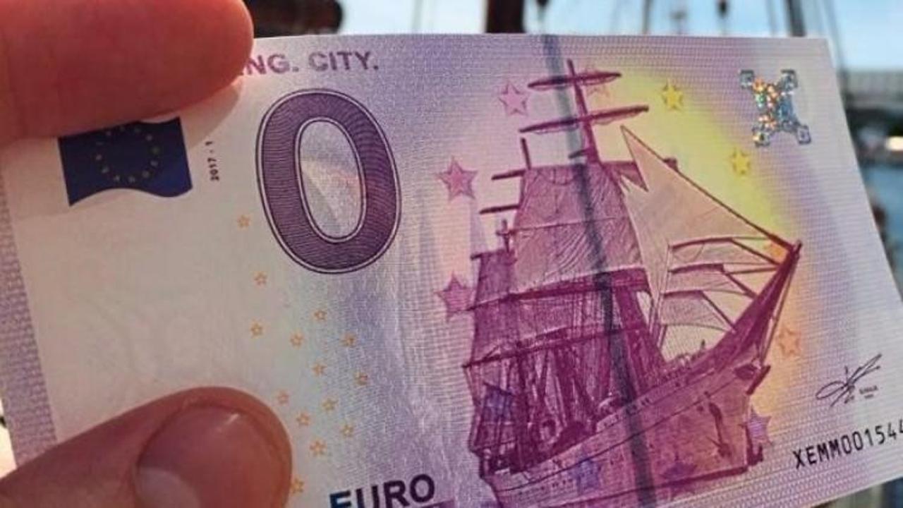 0 euroluk banknot bastı