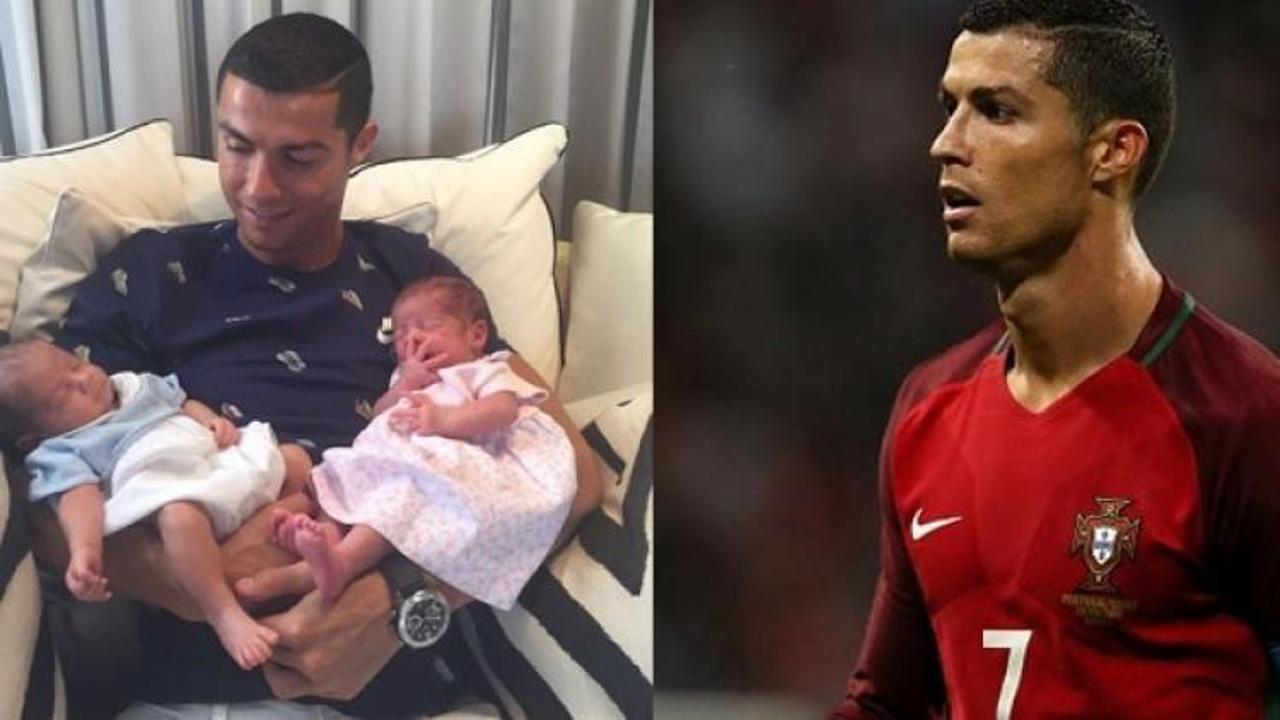 Ronaldo ikizlerine kavuştu