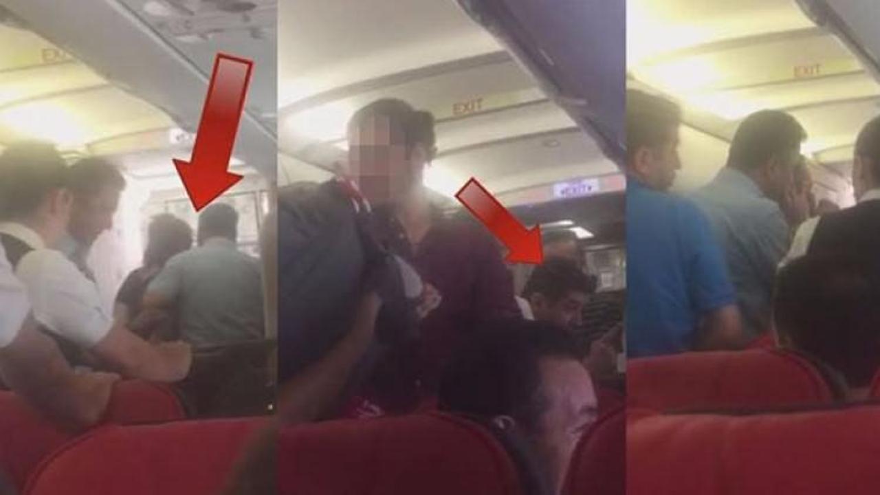 Bodrum uçağında karı-koca kavgası!