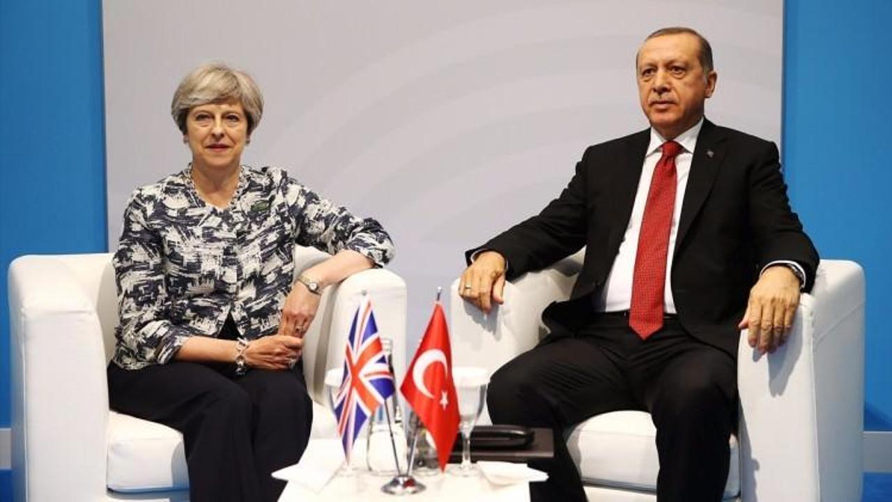 Cumhurbaşkanı Erdoğan May ile bir araya geldi