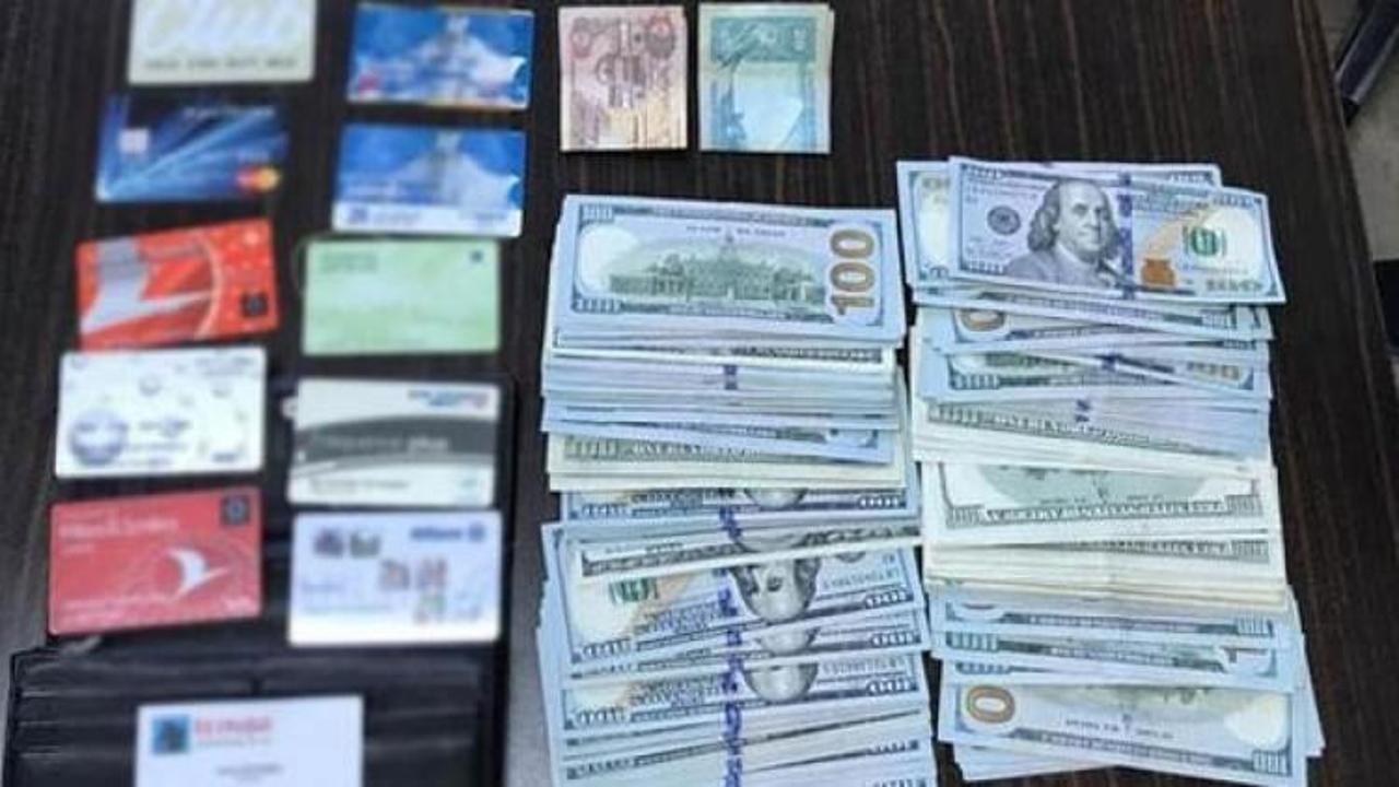 &Ccedil;&ouml;pten &ccedil;ıktı! 12 bin dolar ve 10 kredi kartı