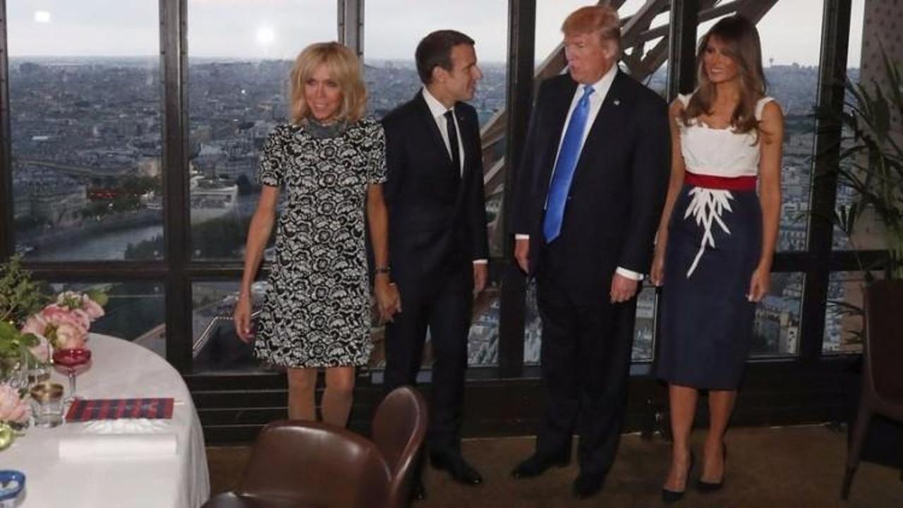 Macron'un eşi için Trump'tan ilginç sözler!