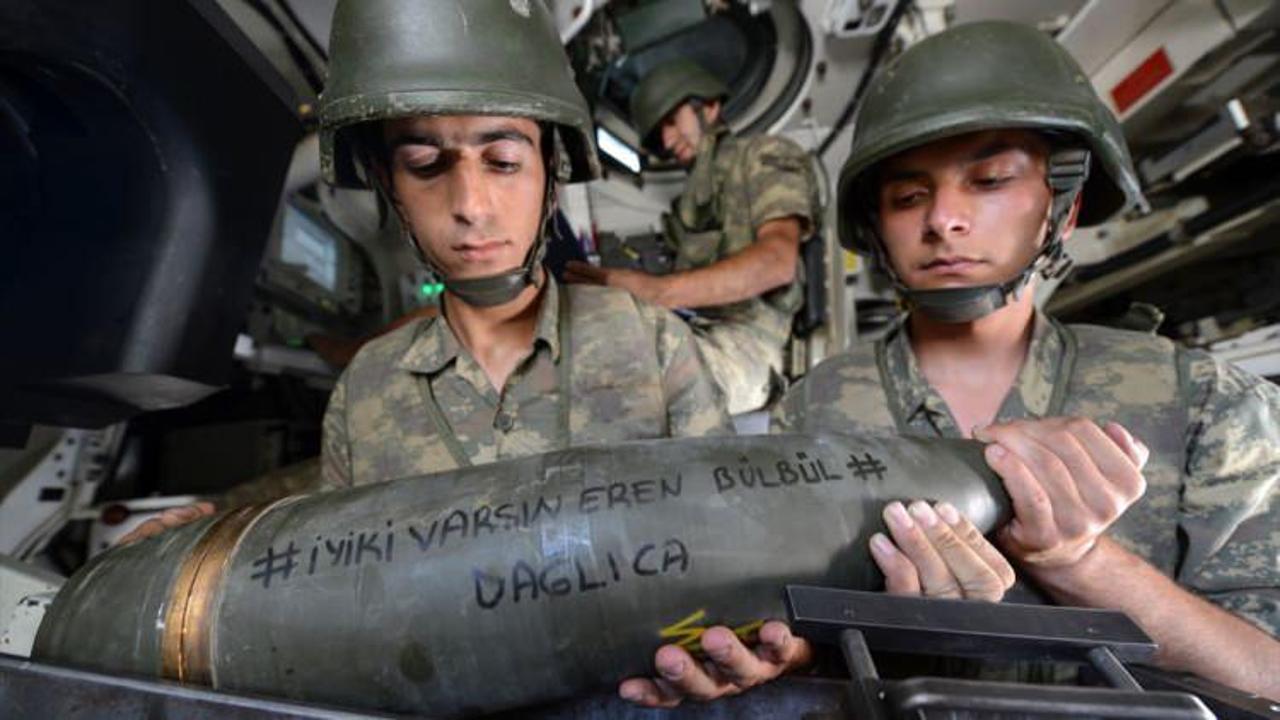 Mehmetçik'ten teröristlere "Eren Bülbül" yazılı mermi