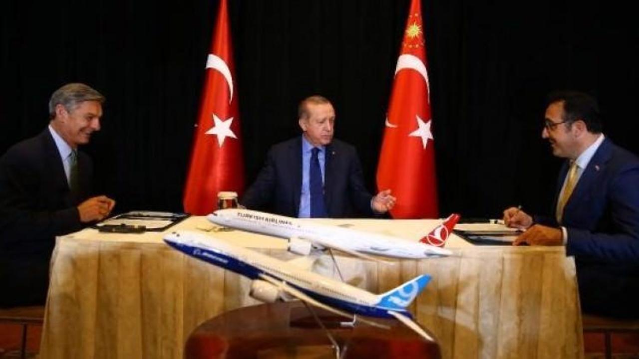 Erdoğan THY-Boeing imza törenine katıldı
