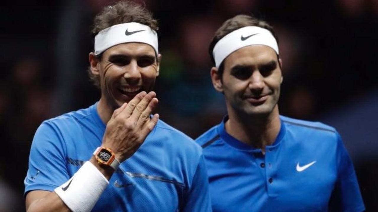 Federer ve Nadal'dan tarihi galibiyet