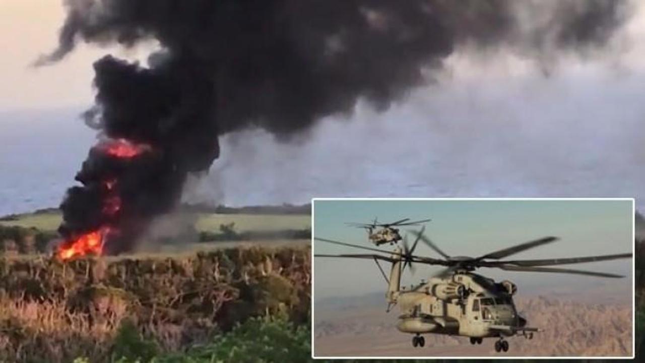 ABD'ye ait askeri helikopter düştü!