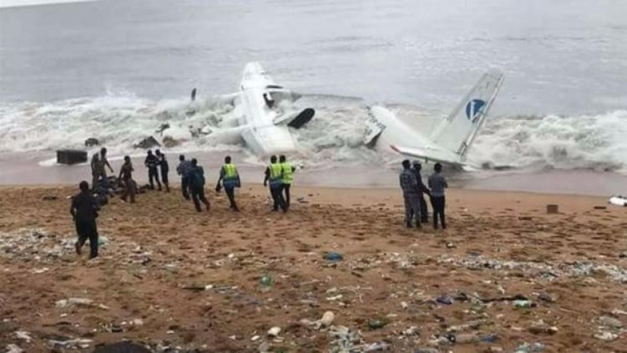 Fildişi Sahili'nden kalkan uçak denize düştü!