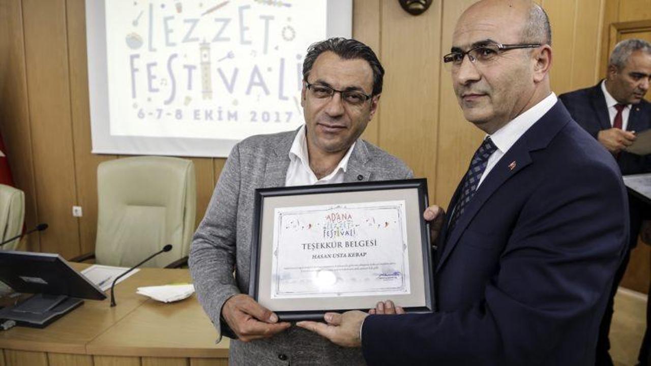 Adana Lezzet Festivali’ne katılan firmalara sertifika verildi