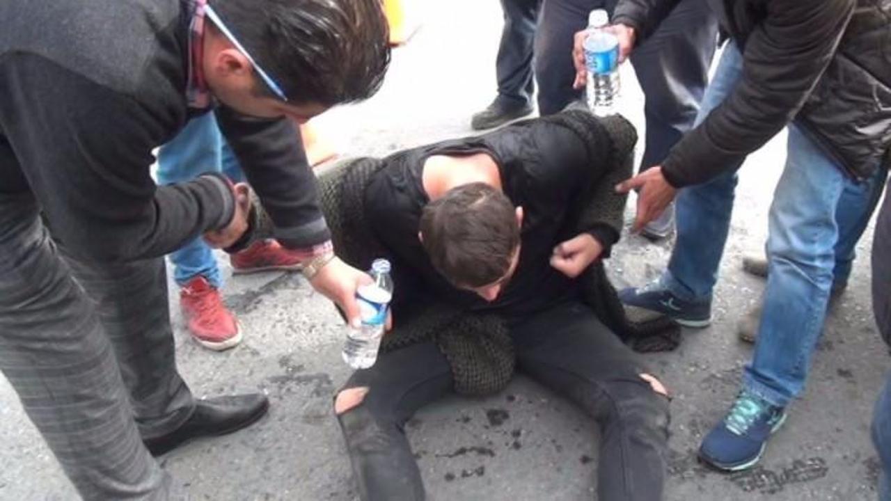 Taksim'de yürek burkan görüntü!