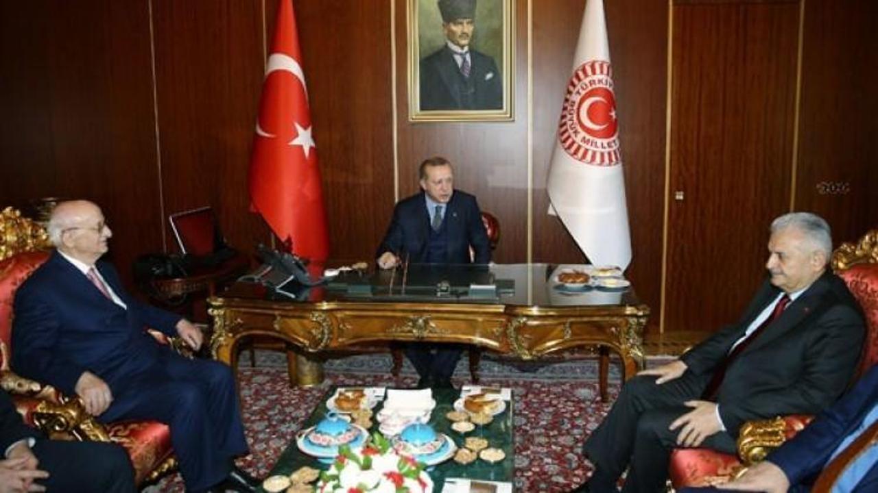 Erdoğan, Kahraman ve Yıldırım'la bir araya geldi