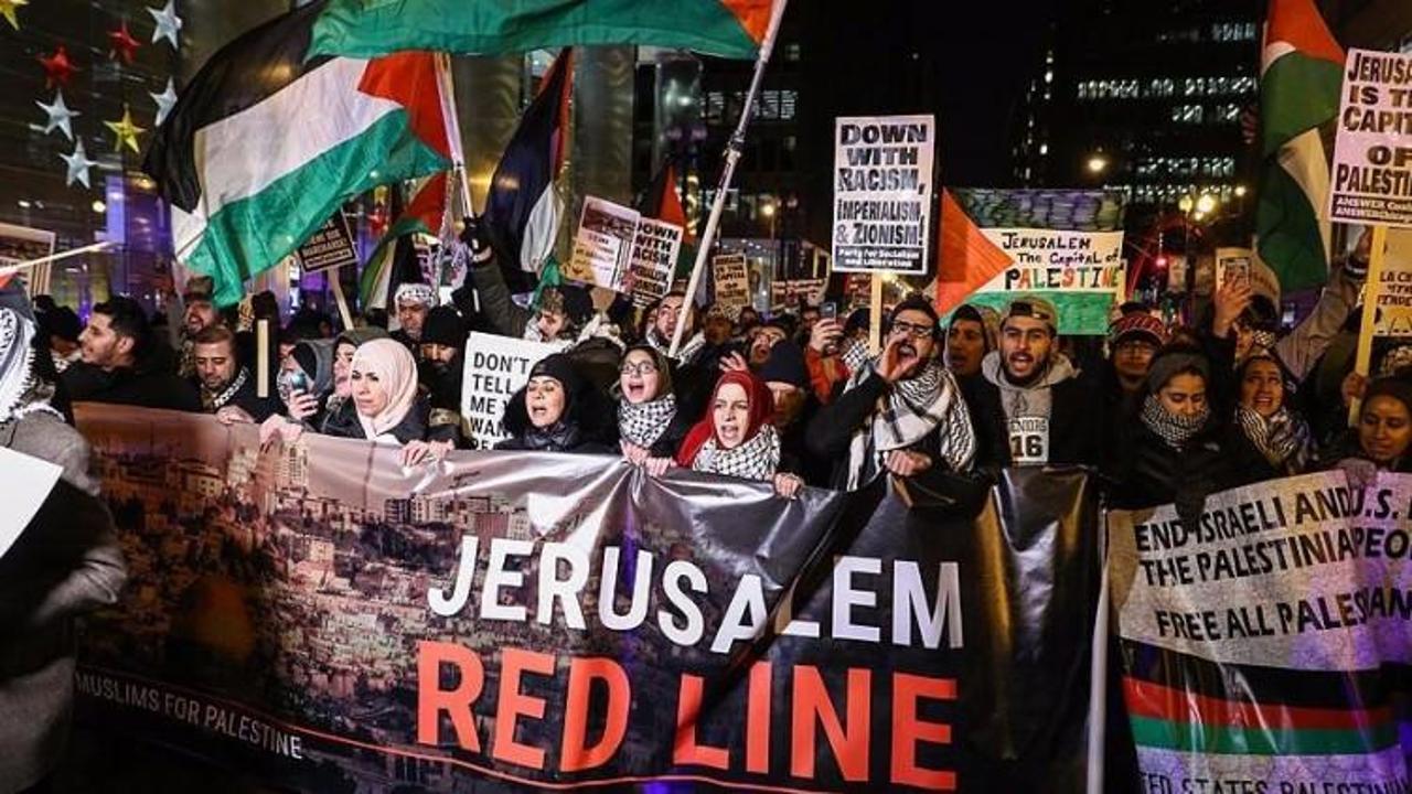ABD'nin Kudüs kararı Chicago’da protesto edildi