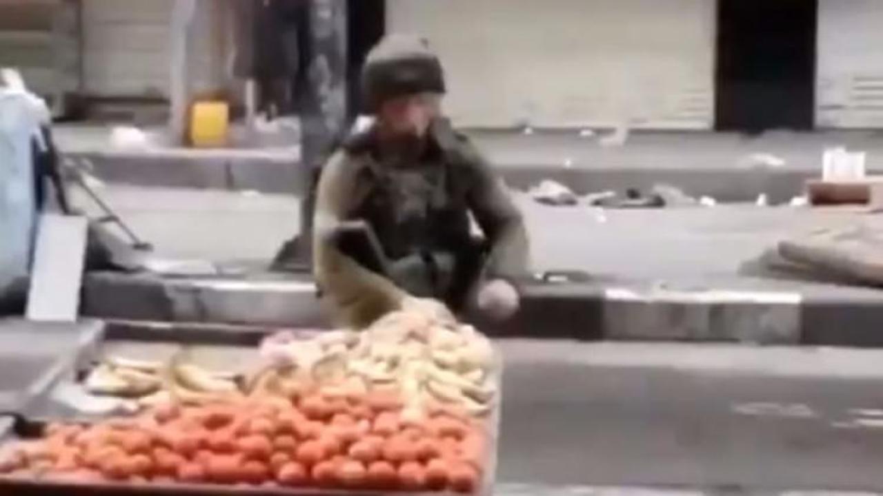 İsrailli komutan elma çalarken görüntülendi