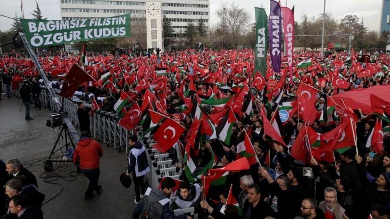 Ankara 'Özgür Kudüs' için ayakta
