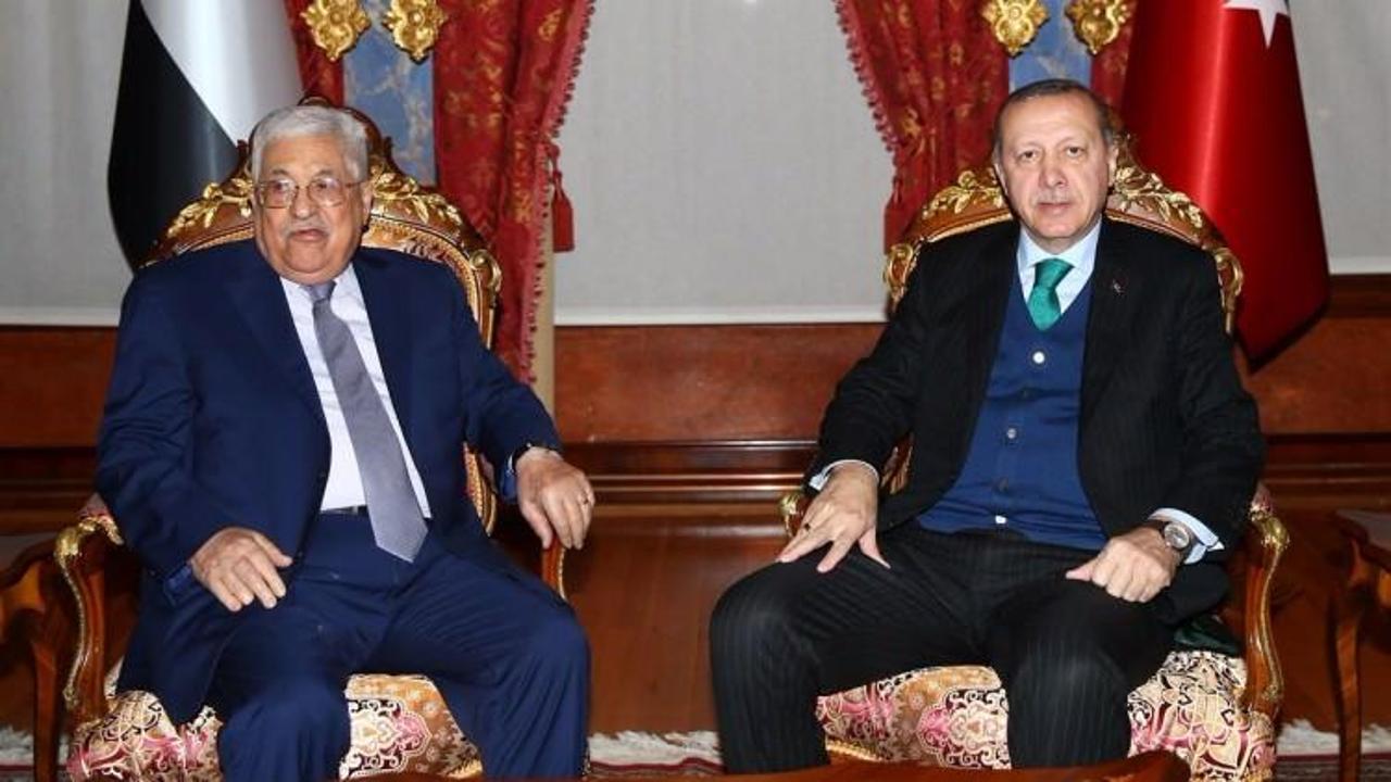 Cumhurbaşkanı Erdoğan Mahmud Abbas'ı kabul etti