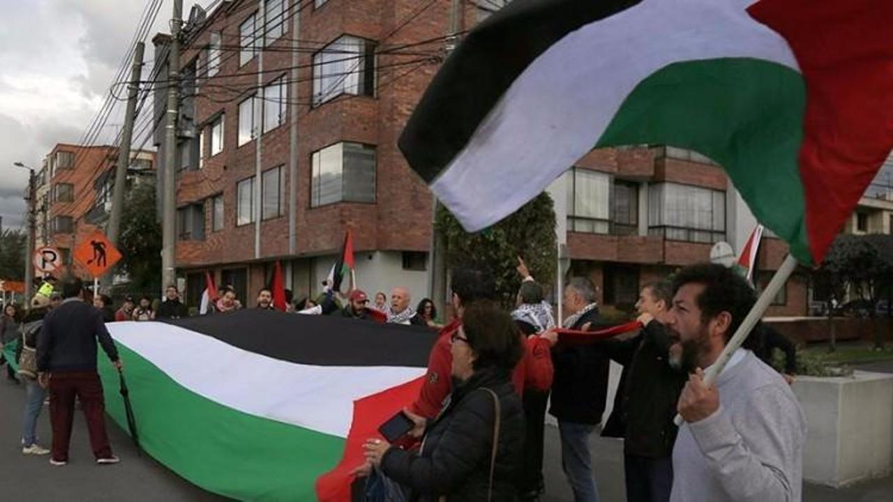 Kolombiya'da Kudüs protestosu