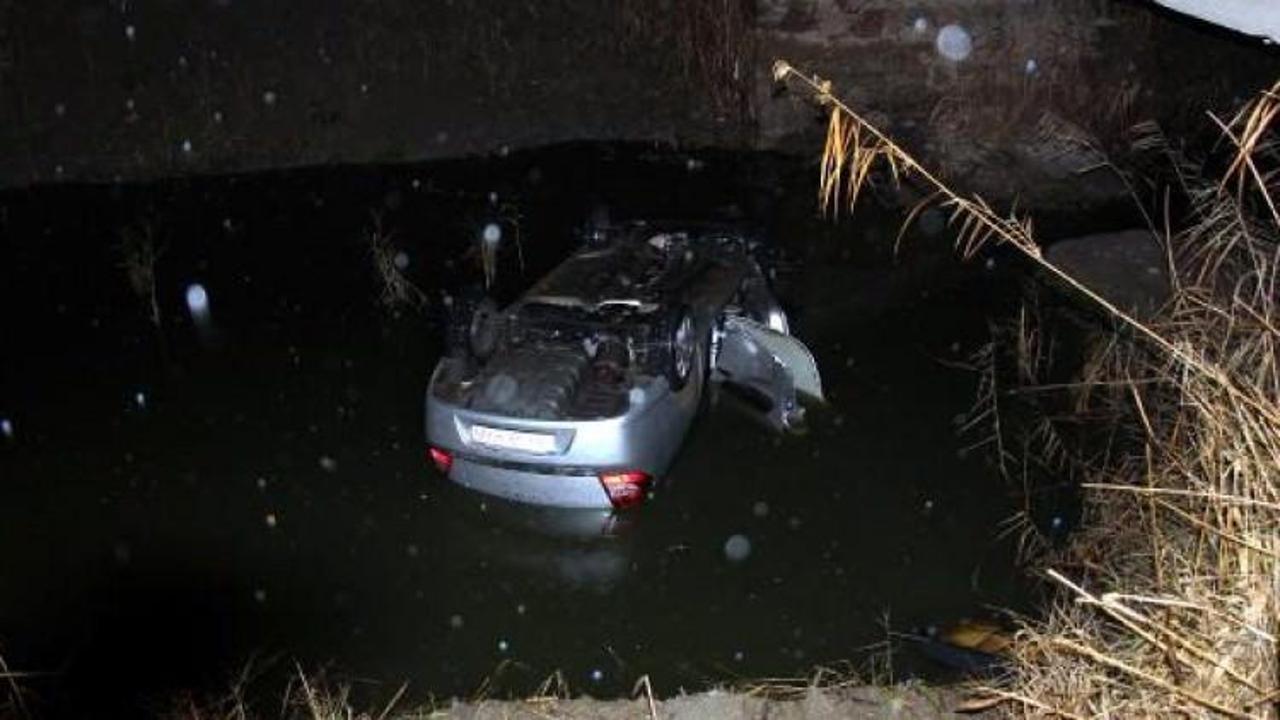 Otomobil, su kanalına uçtu: 1 ölü, 5 yaralı