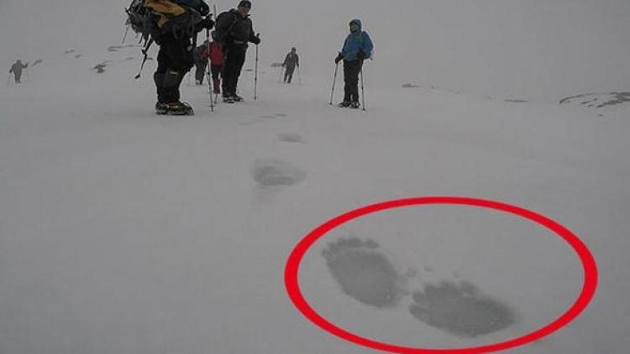 Uludağ'da şaşkına &ccedil;eviren ayak izleri