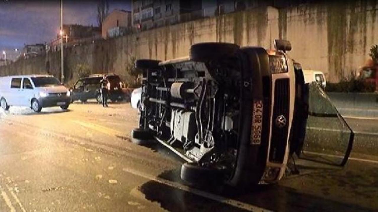 İstanbul trafiğini kilitleyen kaza!