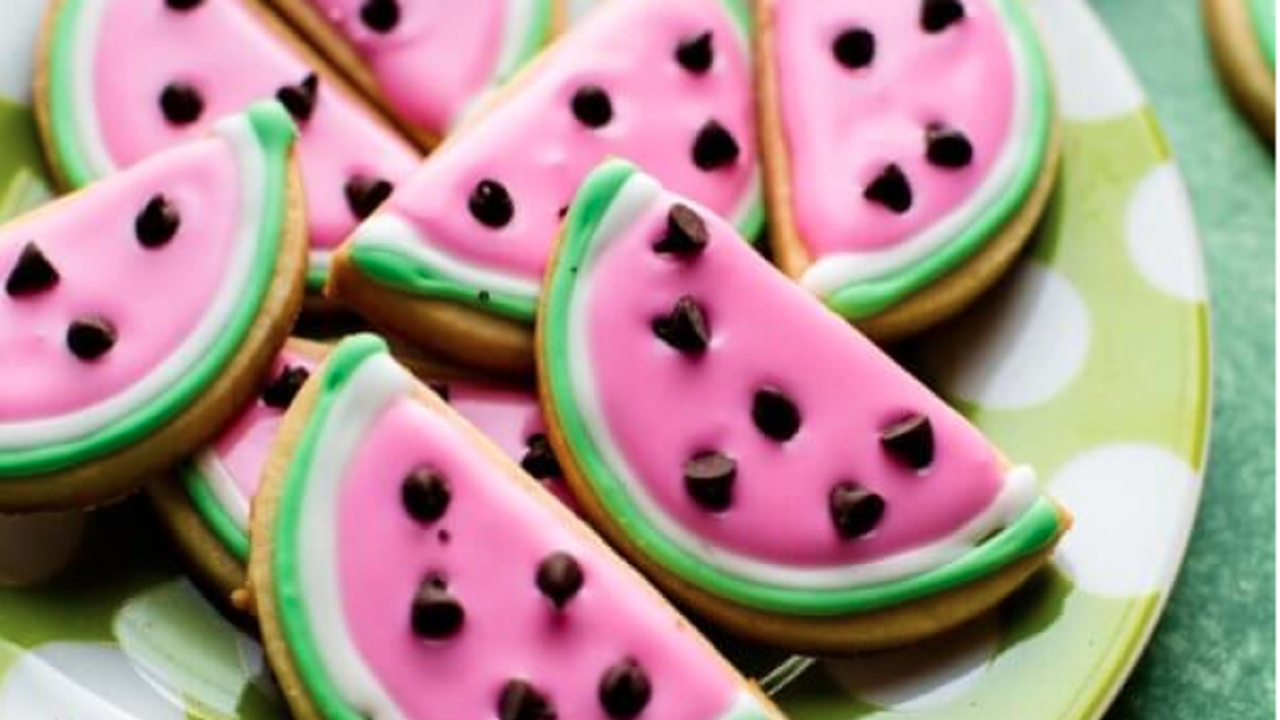 Karpuz desenli kurabiye tarifi 