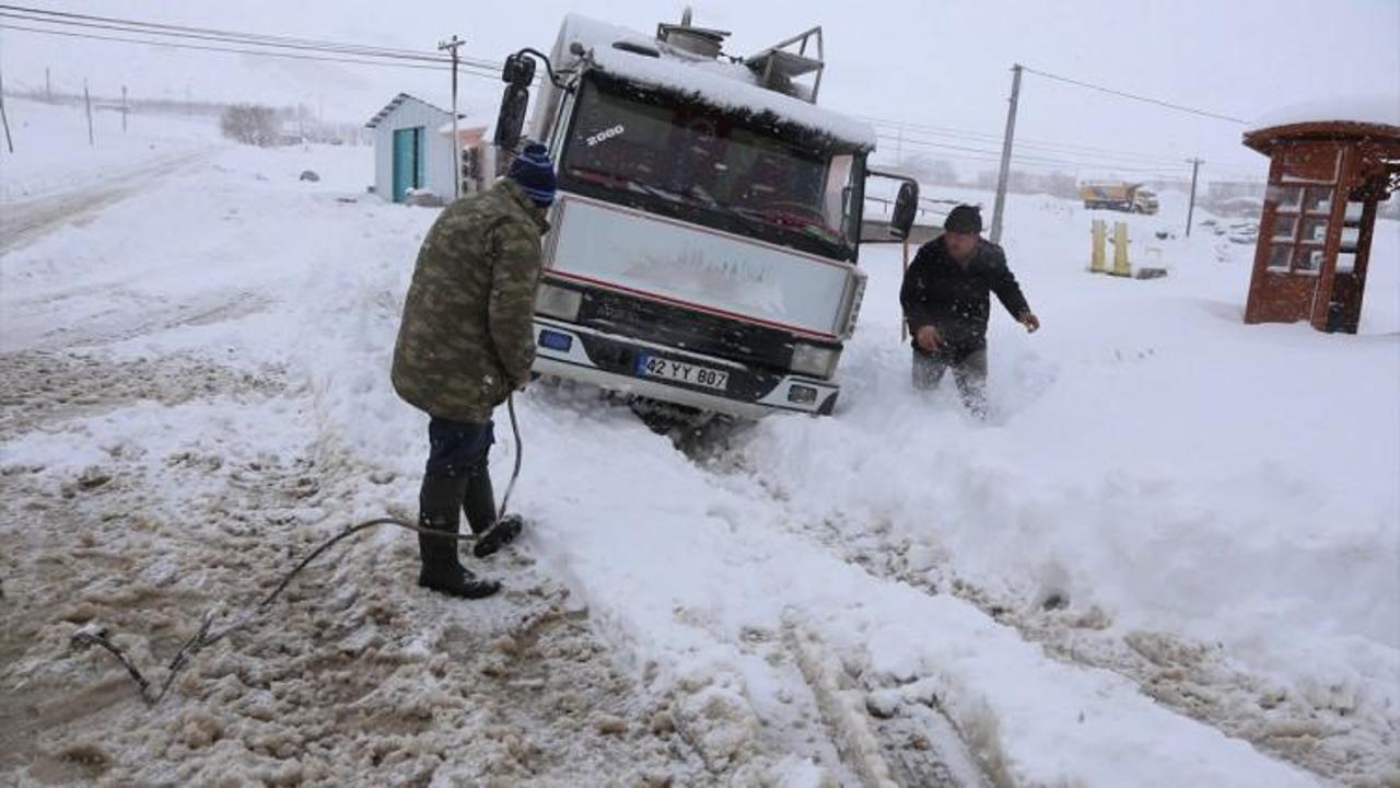 Konya'da kar yağışı