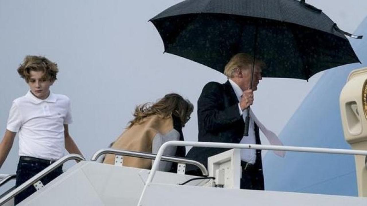 Dünya yine onu konuşuyor! Trump'ın şemsiyesi
