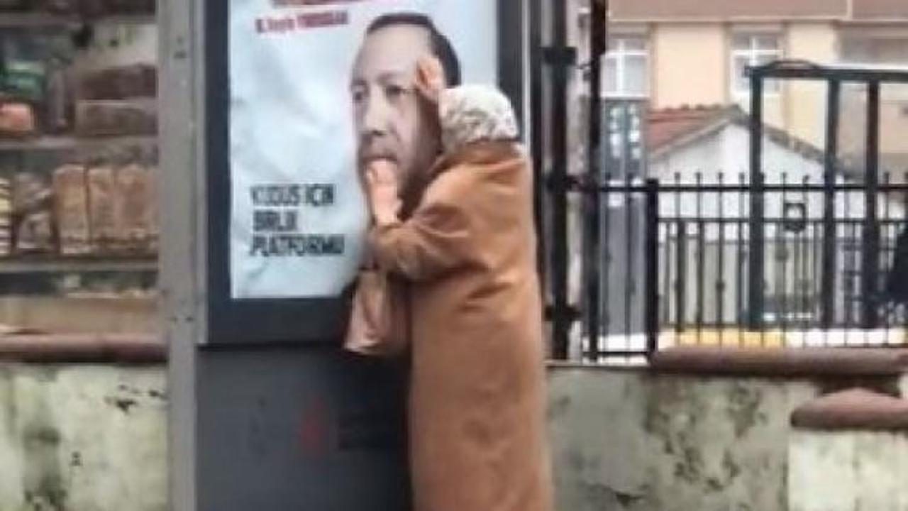 Yaşlı teyzenin Erdoğan sevgisi