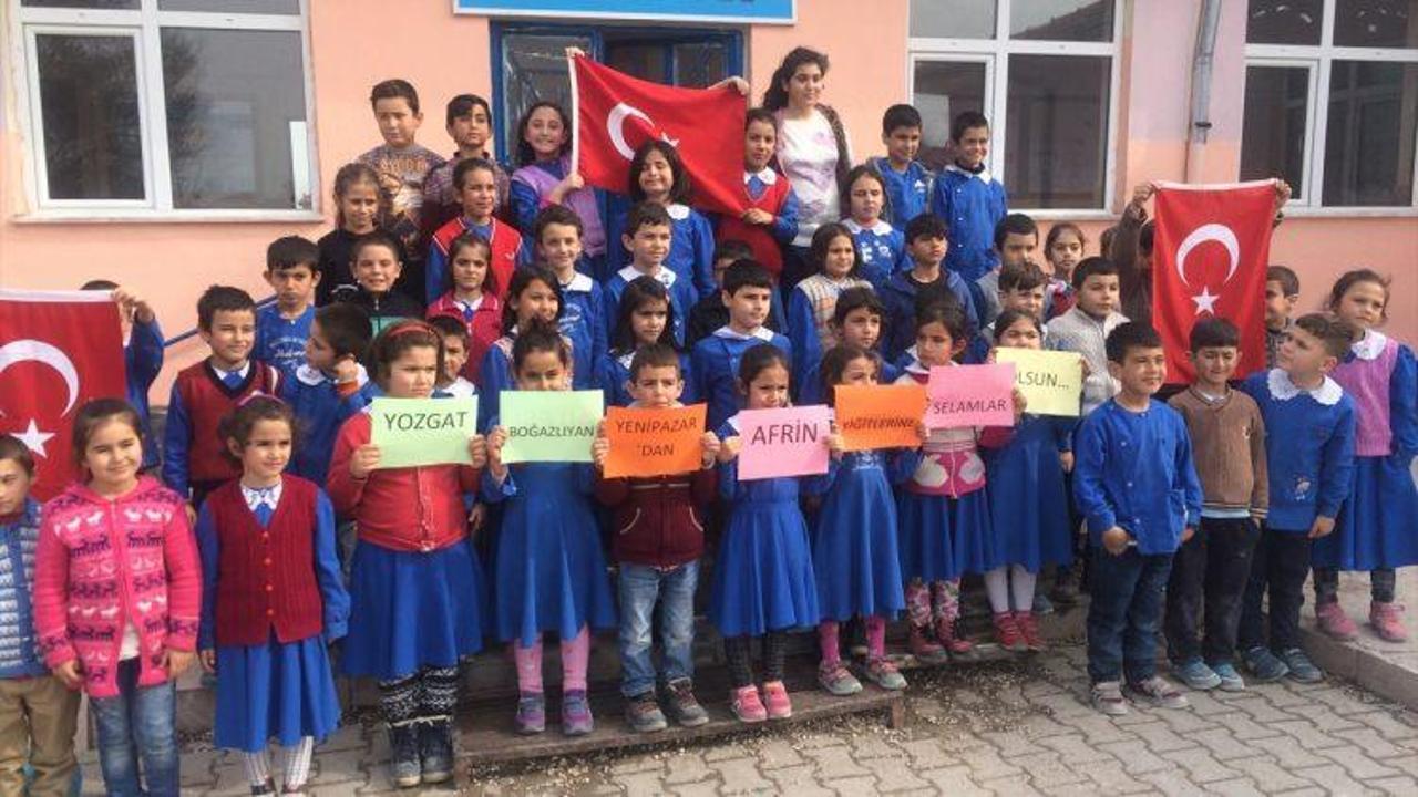 İlkokul öğrencilerden Afrin kahramanlarına destek