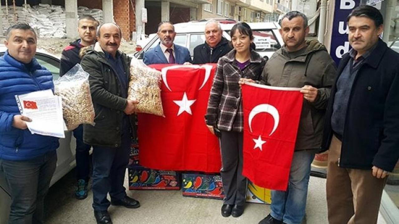 Afrin'de savaşan Mehmetçiğe Sinop'tan fındık