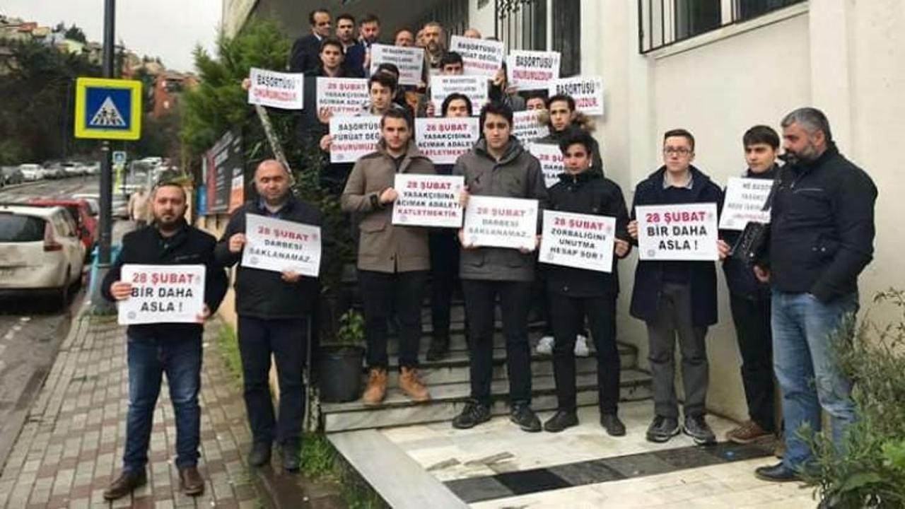 Üsküdar'da İmam Hatiplilerden 28 Şubat protestosu