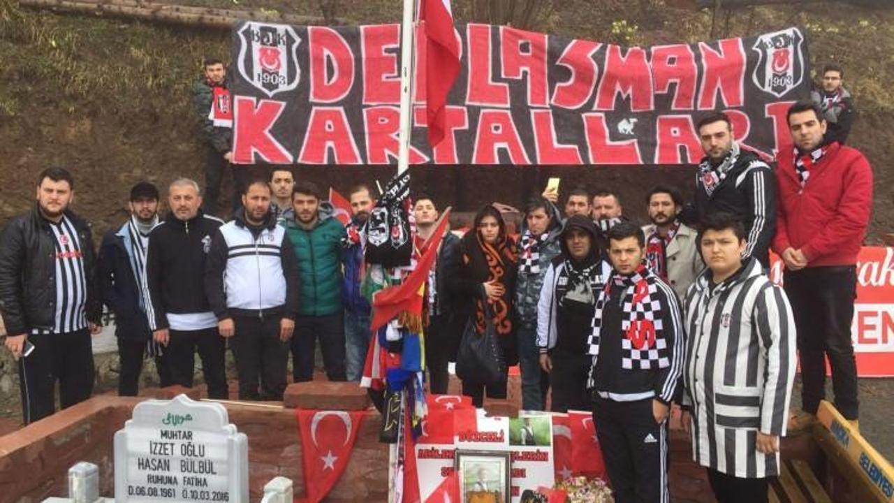 Trabzon'a gelen Beşiktaşlılar Eren'i unutmadı