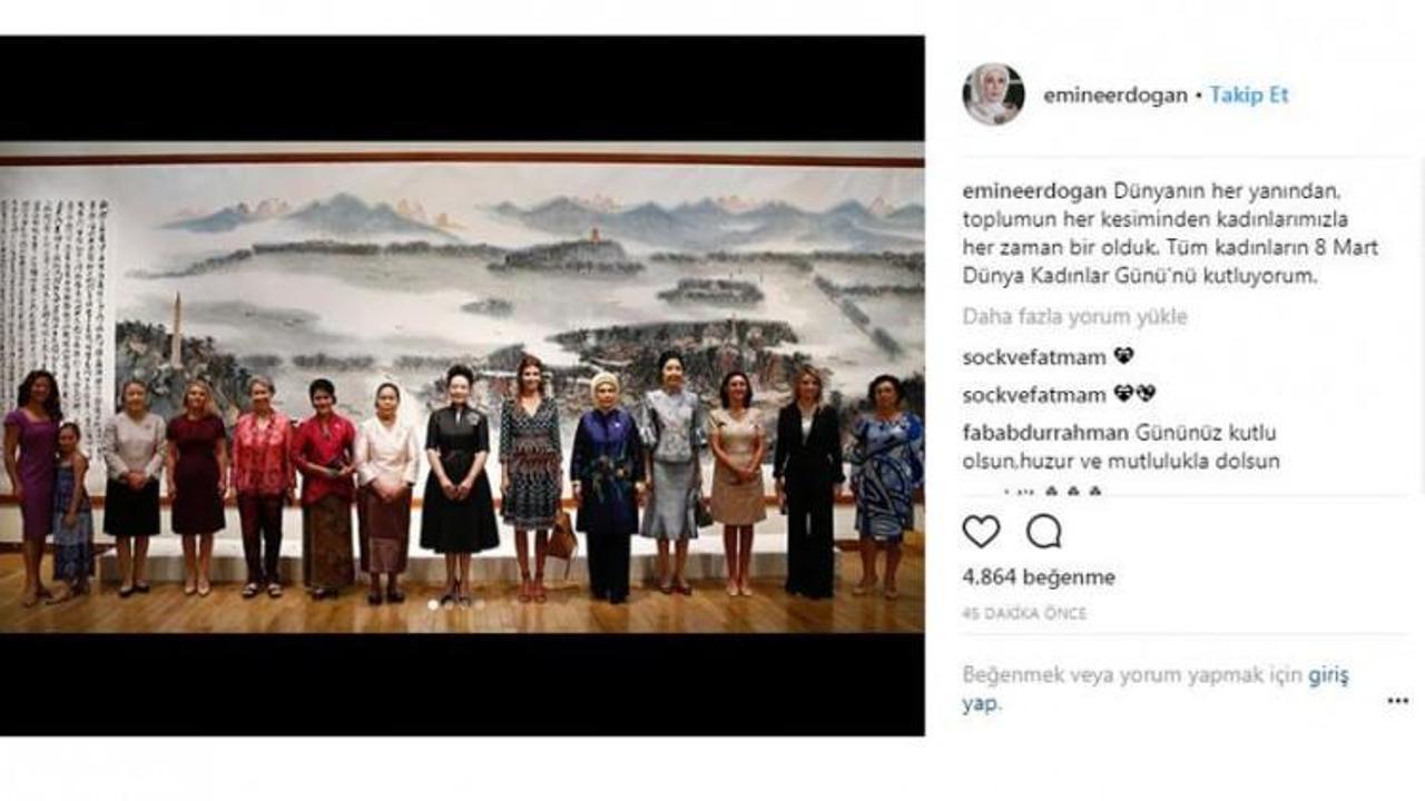 Emine Erdoğan ilk Instagram paylaşımını yaptı