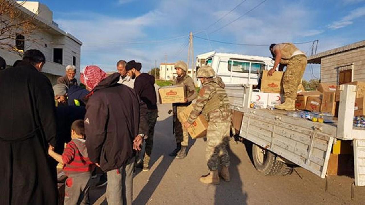 TSK'dan Afrin'e insani ve ilk yardım