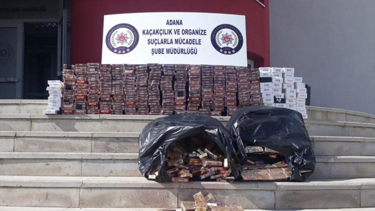 Adana'da kaçak sigara operasyonu