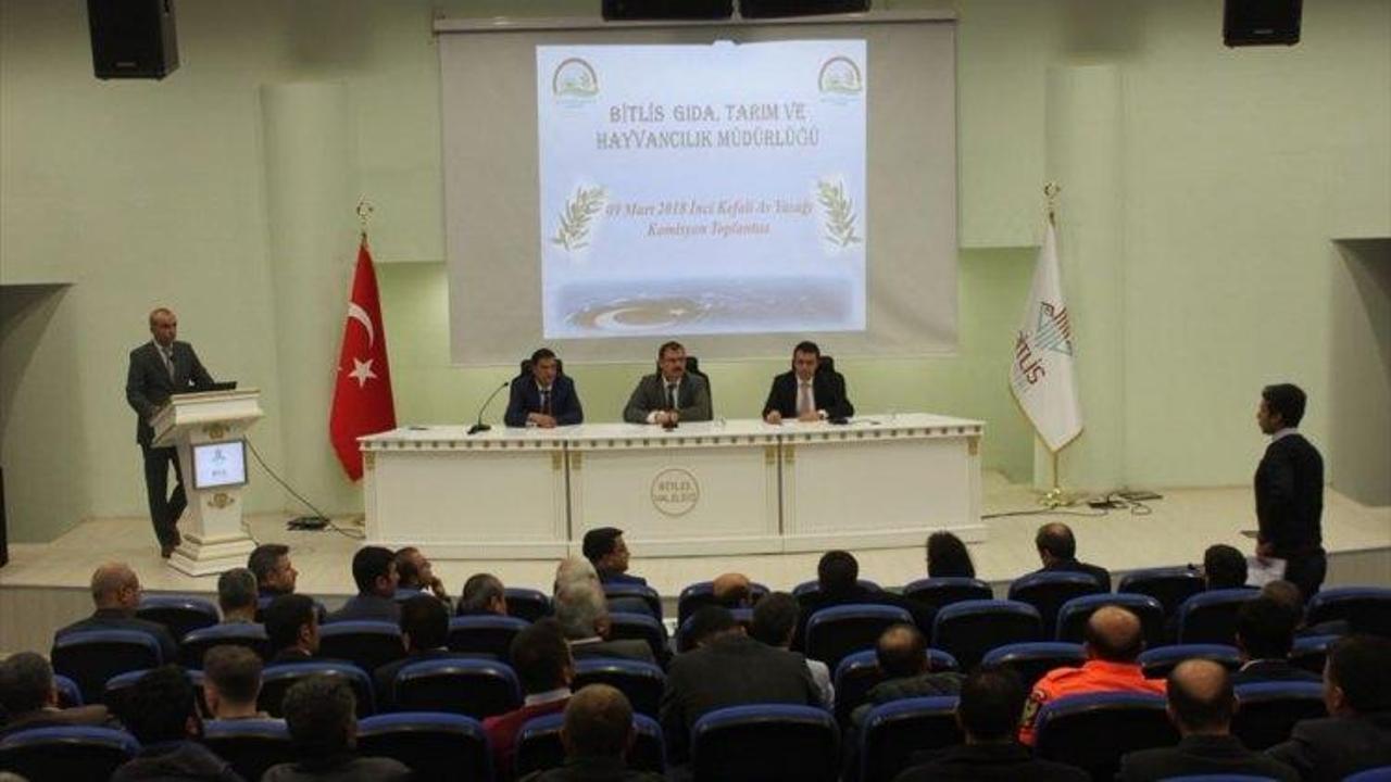 Bitlis'te inci kefali av yasağı koordinasyon toplantısı