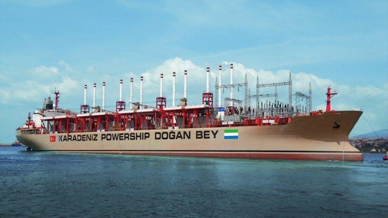 Türk enerji gemisi Afrika'da elektrik üretecek