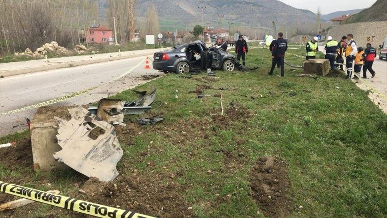 Tokat'ta polis aracı devrildi: 3 yaralı