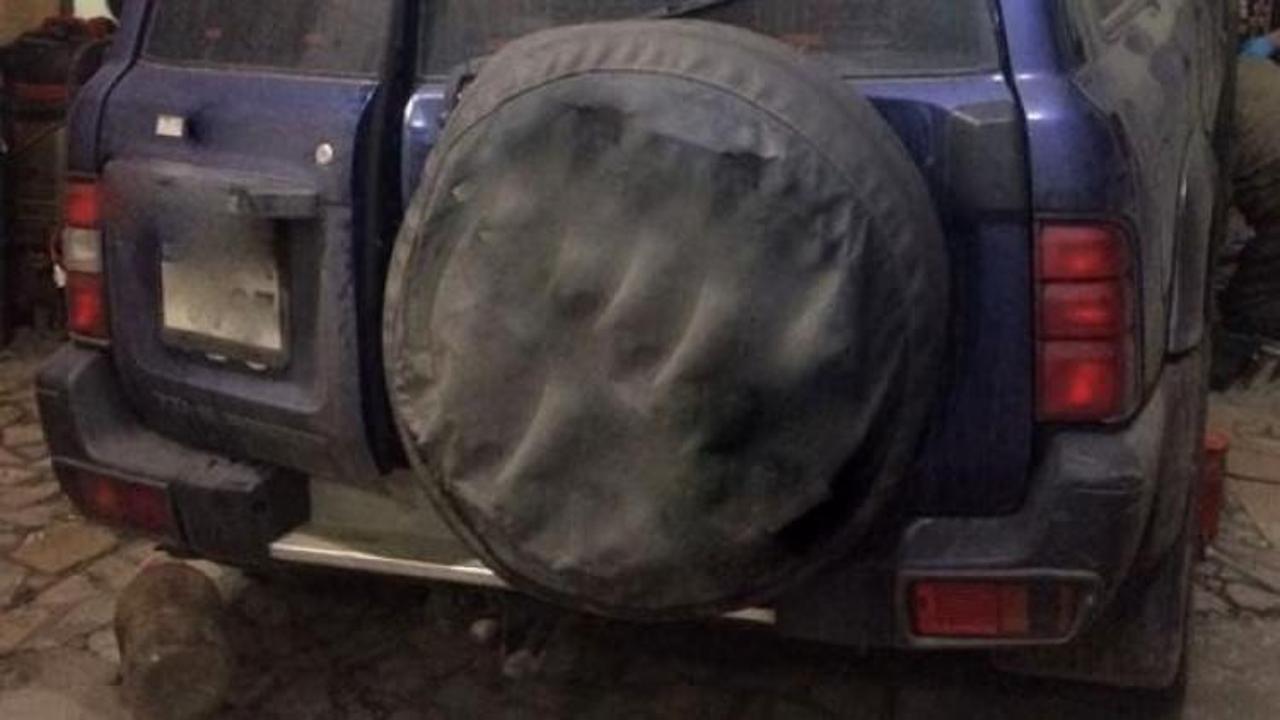 Bulgaristan'dan gelen cipin egzozundan &ccedil;ıktı