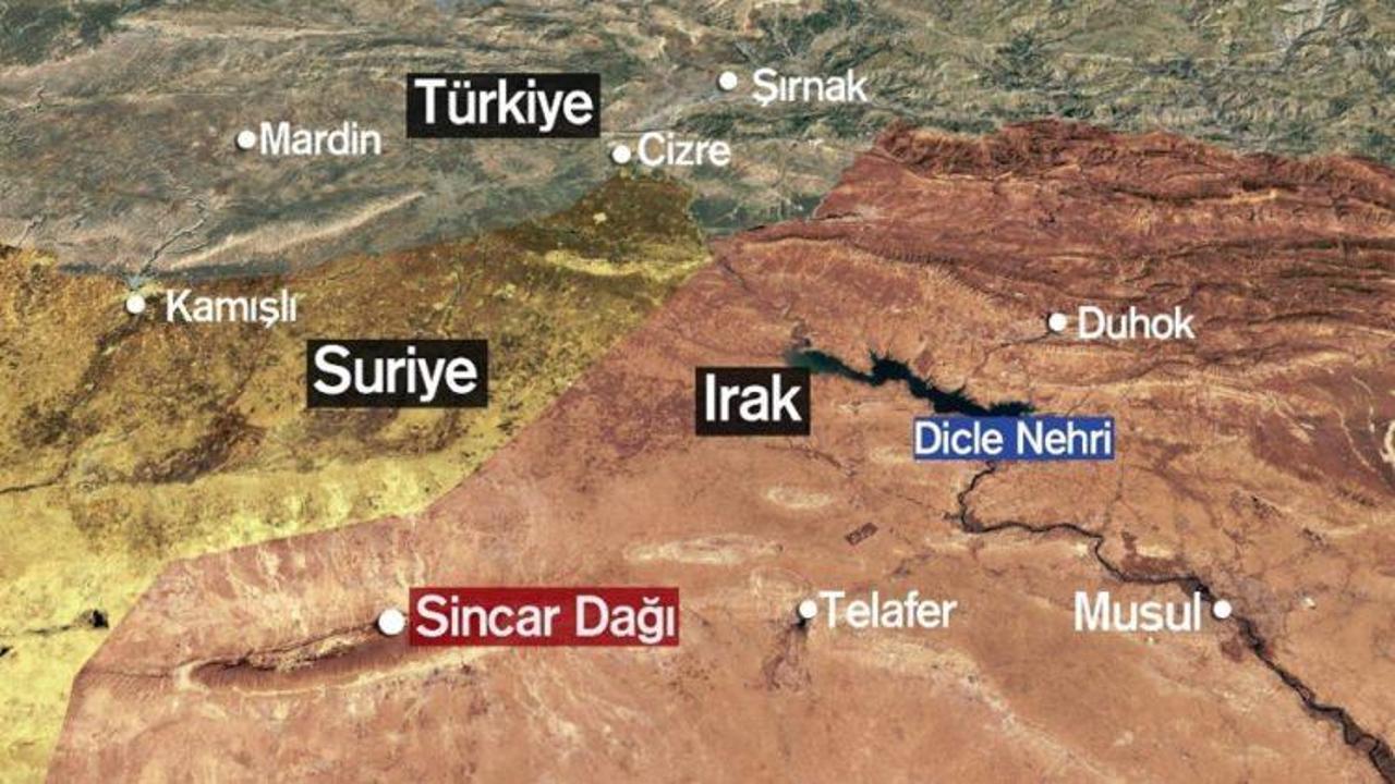 Türkiye'nin yeni hedefi Sincar nerede? Sincar'ın harita üzerindeki konumu!