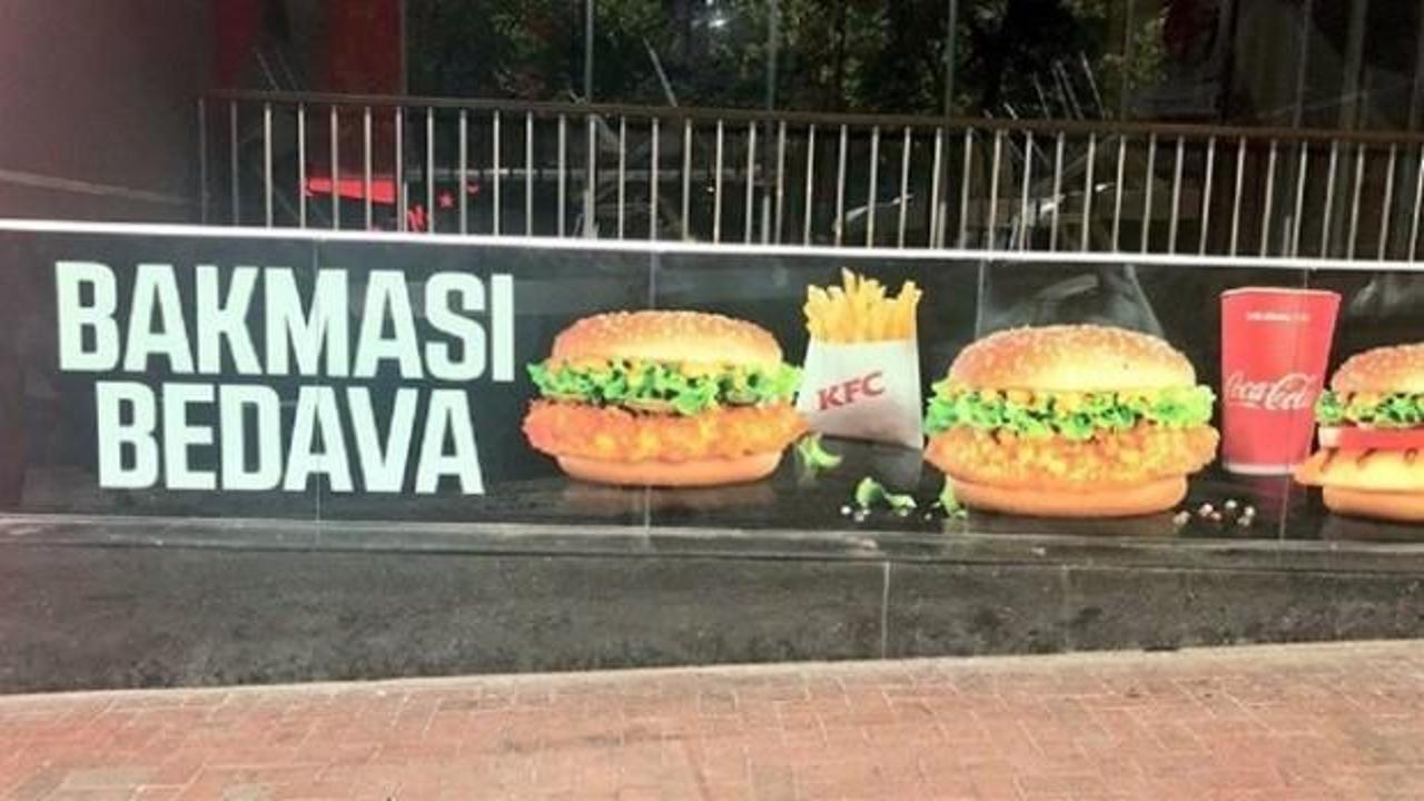 KFC'den tepki çeken reklam: 'Bakması bedava'