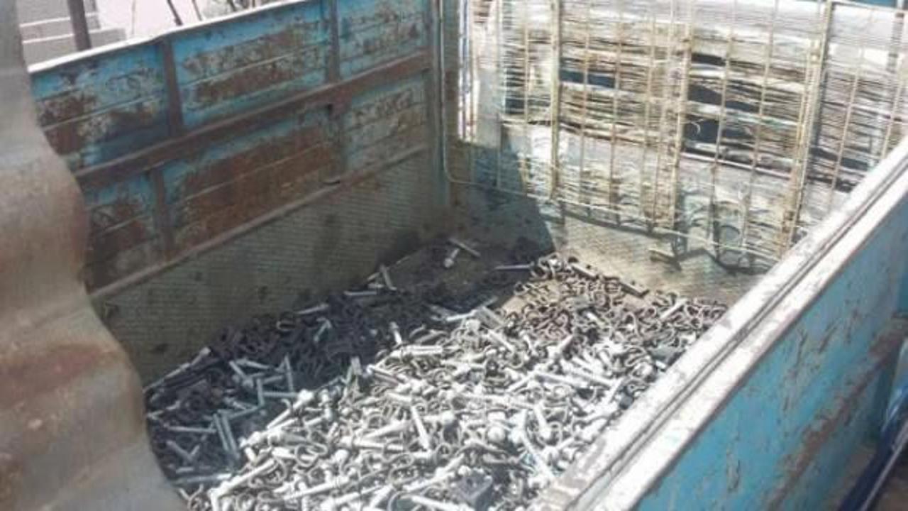 TCDD'den &ccedil;alınan 2,5 ton demir ele ge&ccedil;irildi