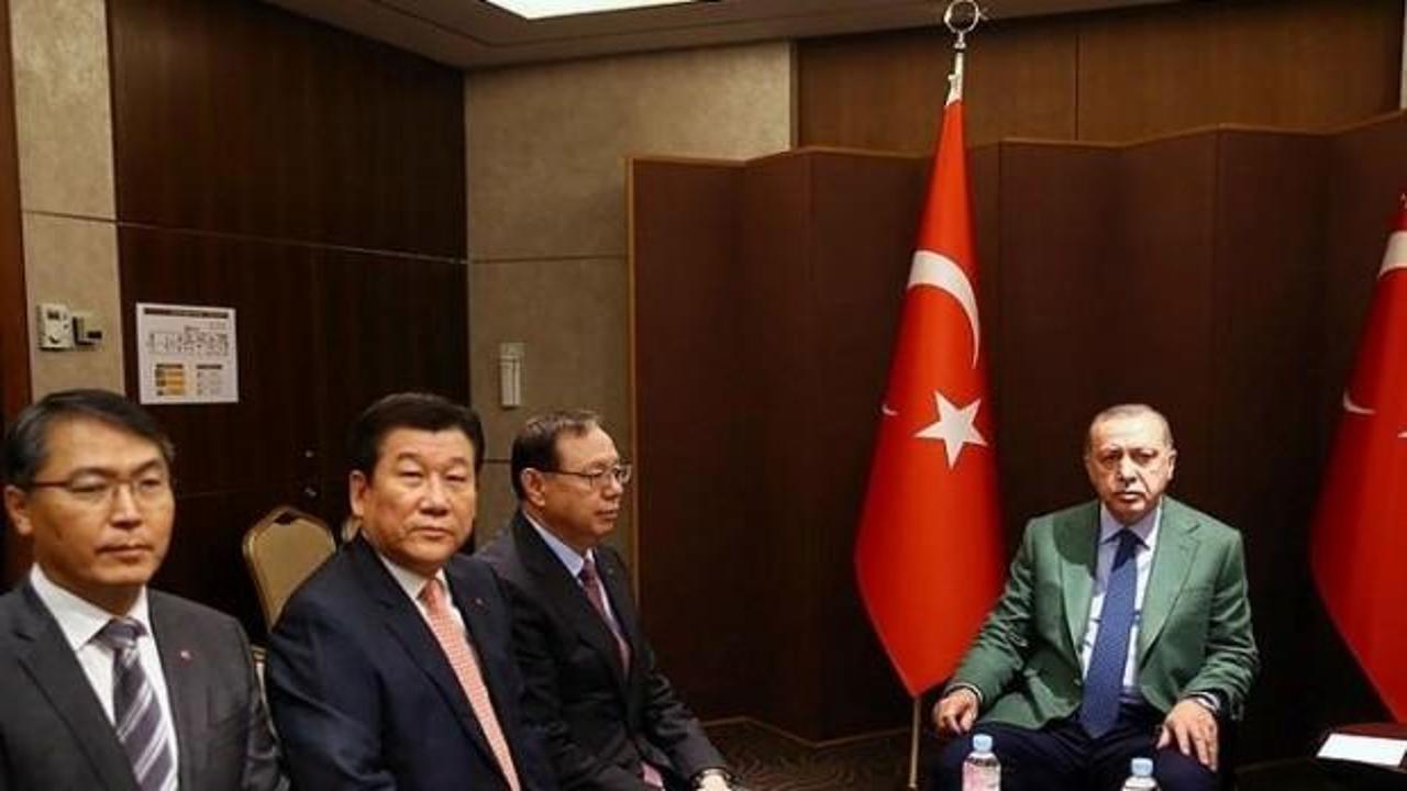Erdoğan LG firması yöneticilerini kabul etti