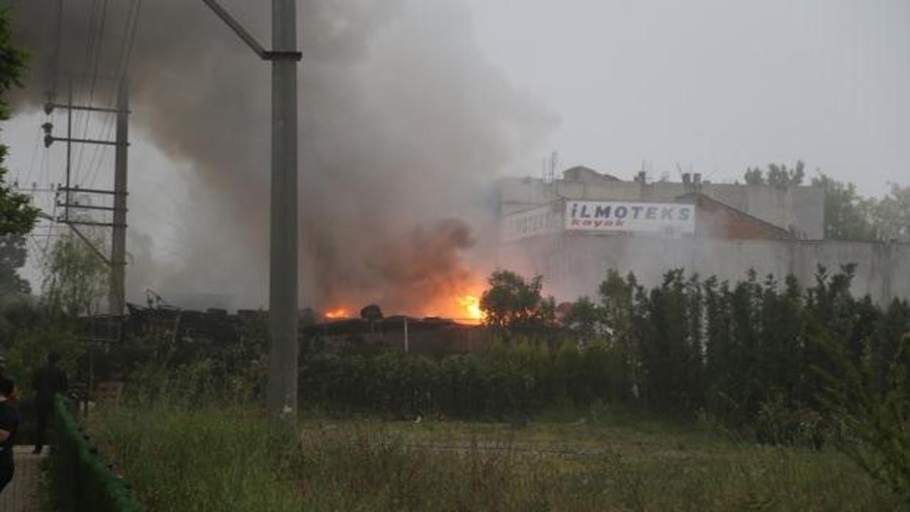 Bursa'da iş yeri yangını