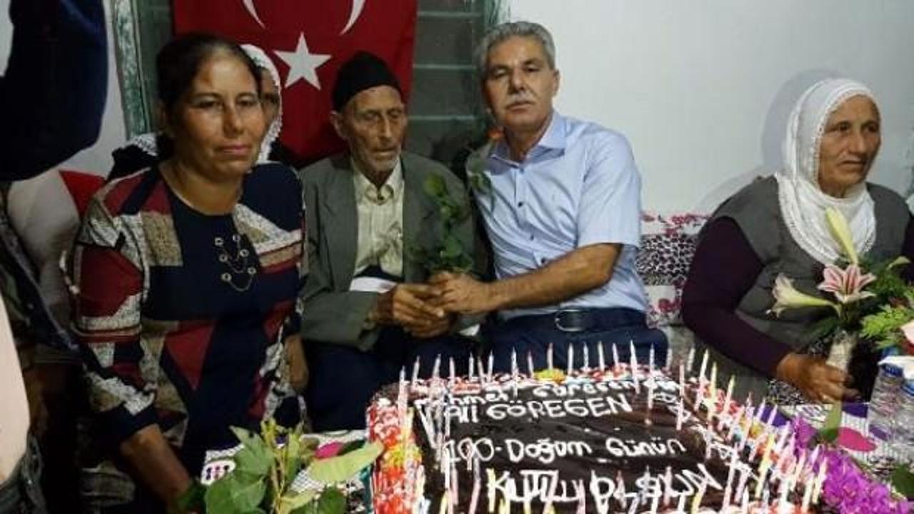 100'&uuml;nc&uuml; yaşa s&uuml;rpriz doğum g&uuml;n&uuml;