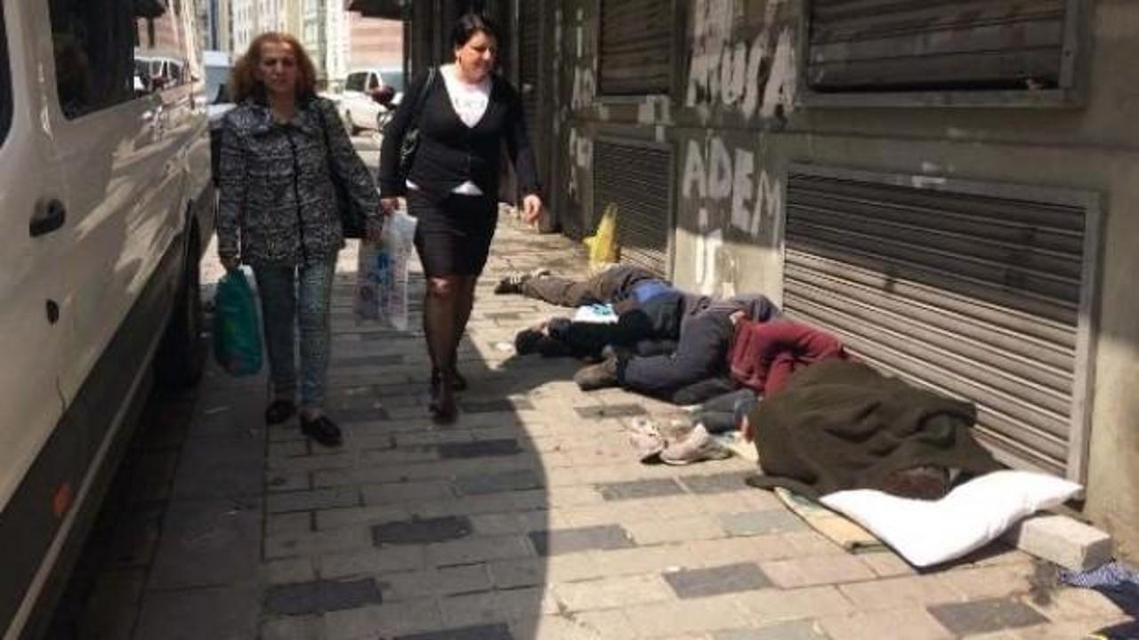 İstanbul'un göbeğinde ibretlik görüntüler