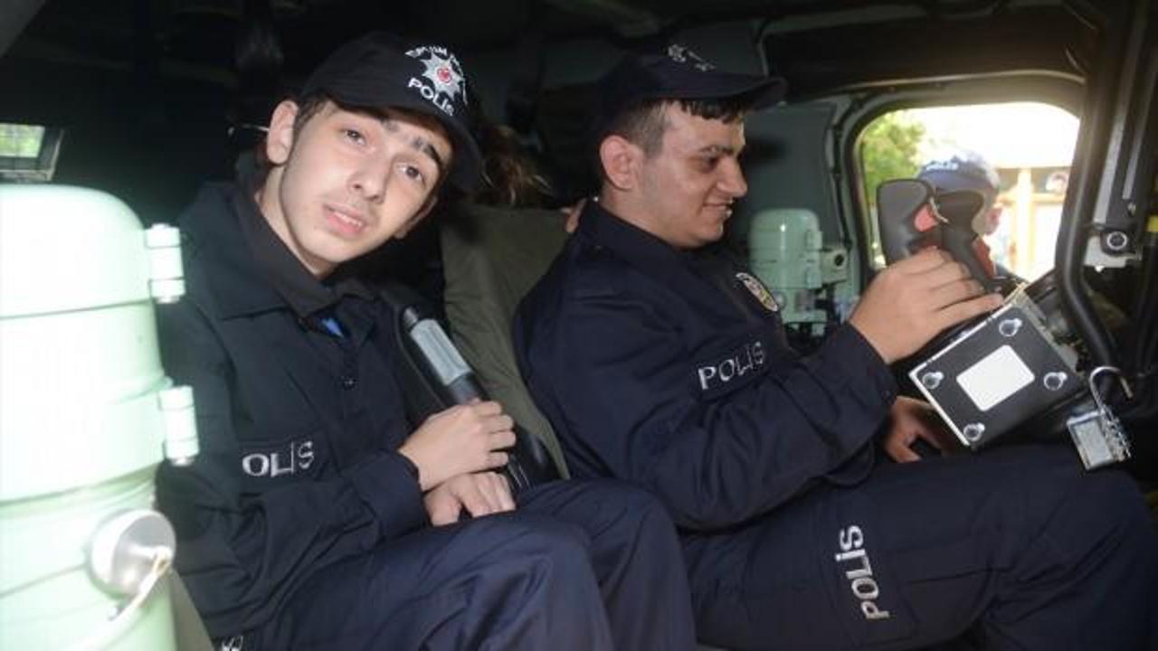 Engellilerin bir günlük polislik heyecanı