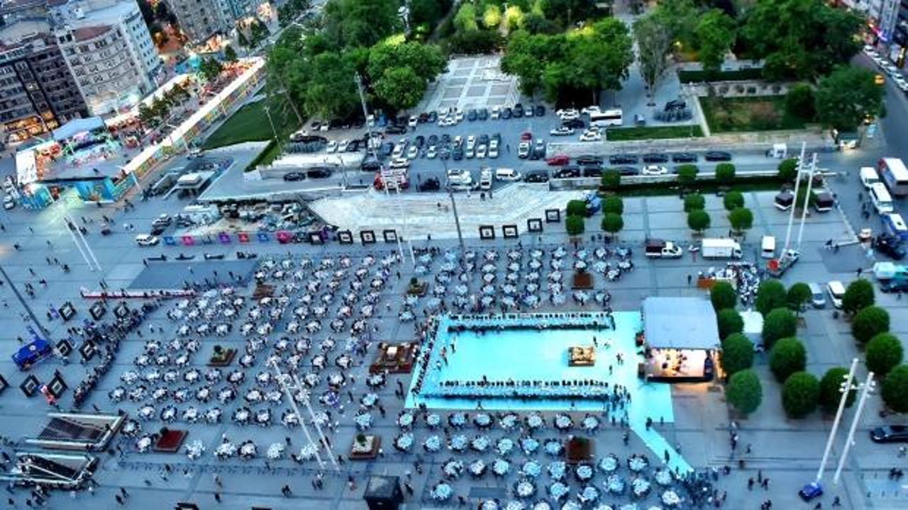Taksim Meydanı'nda Birlik Sofrası kuruldu