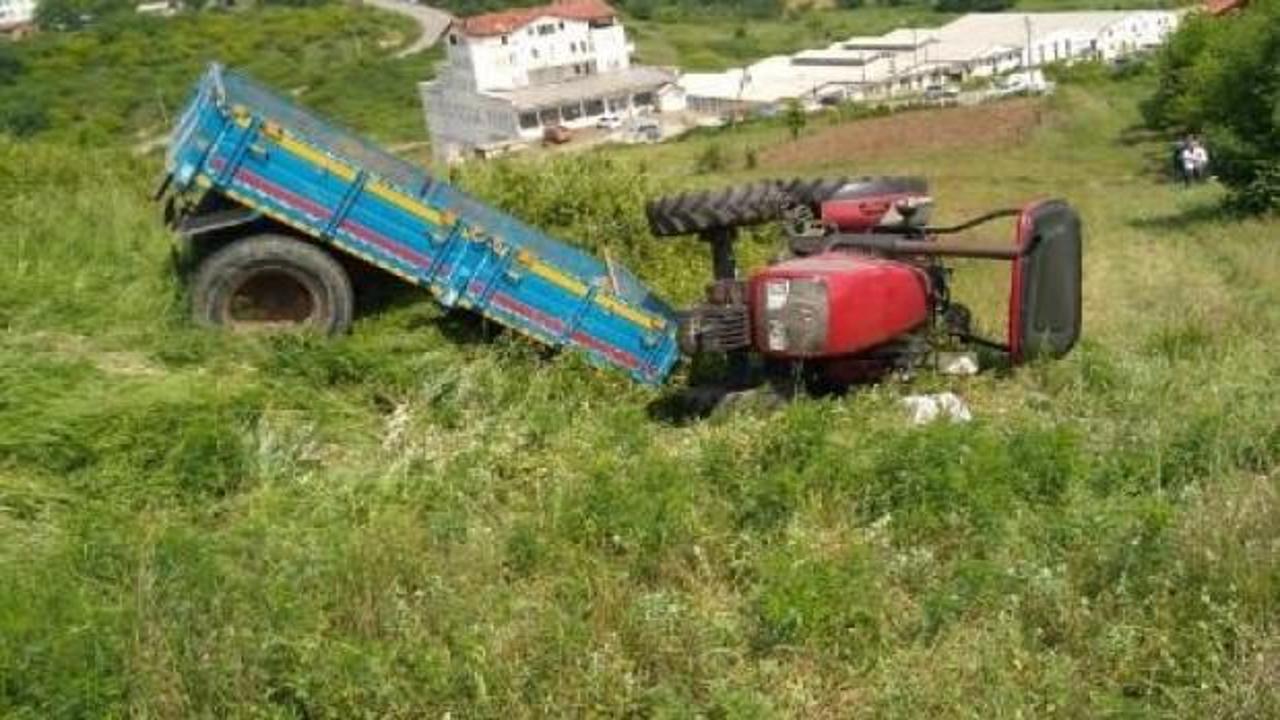 Zonguldak'ta traktör devrildi: 1 ölü, 2 yaralı