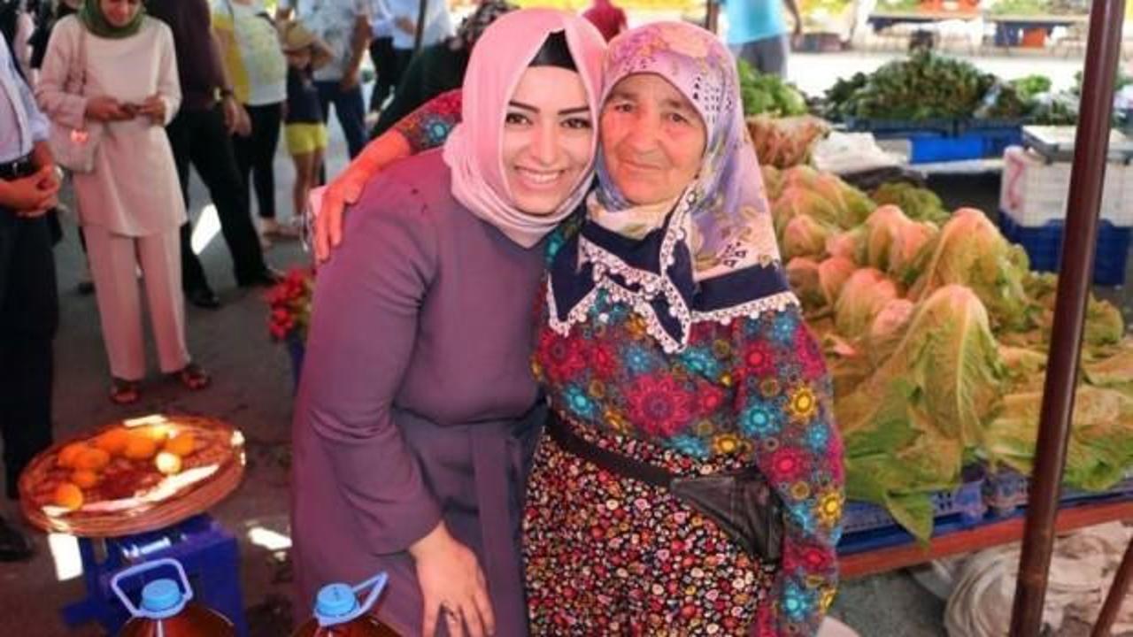 Pazar esnafı vekil adayını karşılarında g&ouml;r&uuml;nce...