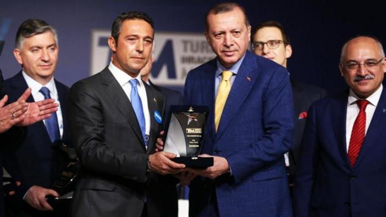 Erdoğan'dan Ali Koç'a tebrik!