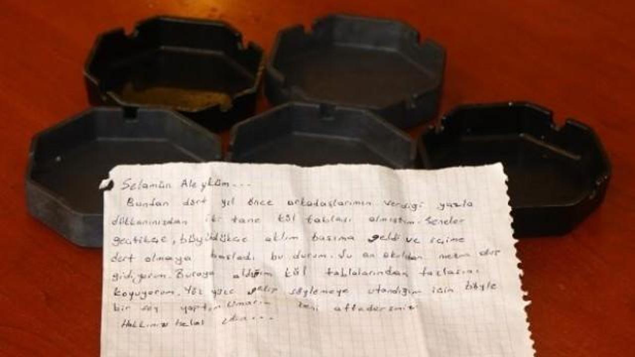 İş yerinin &ouml;n&uuml;nde buldu! Okuyunca şaşkına d&ouml;nd&uuml;